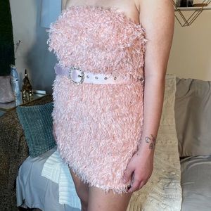 NWOT Forever 21 Feather Shag Cocktail Dress